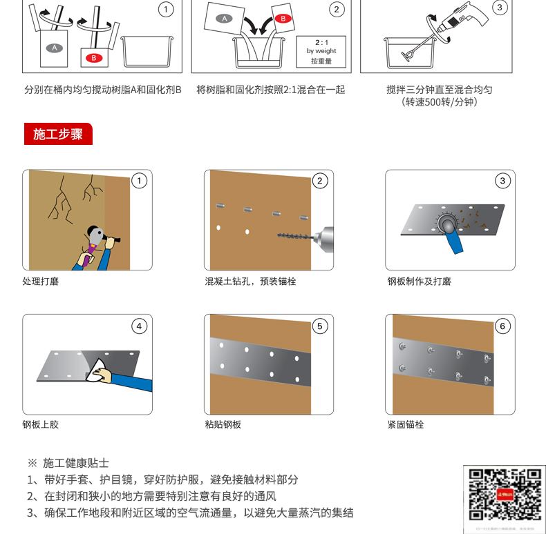 包钢南沙粘钢加固施工过程